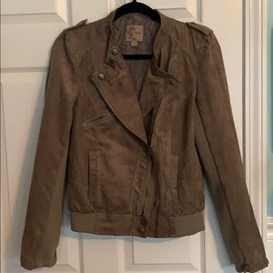 Mine medium taupe ultra suede jacket